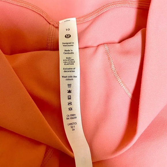 Lululemon Align High-Rise Pant 25"Raspberry Cream Sz 10 - Picture 5 of 6